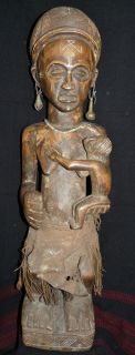 Superb Chokwe Maternity Statue Congo