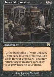 1x Oversold Cemetery Light Play English MTG Magic Onslaught