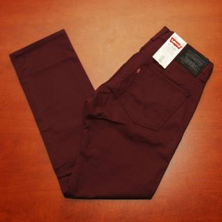 Levis 511 Jeans Skinny 0217 Jean All Sizes Burgandy Stretch Maroon 511