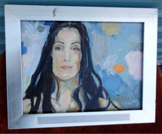 Chers Personally Owned Oil Painting by Anne Marie Esson 20X16