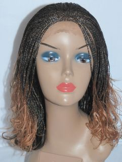 Fully Hand Braided Lace Front Wig Linda 1B 27