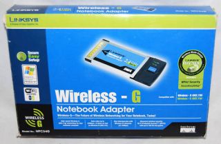 Linksys WPC54G Wireless G Notebook Adapter Card 802 11g