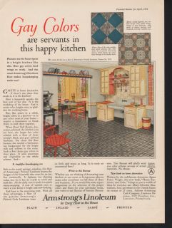 FA 1920 Armstrong Linoleum Kitchen Floor Tile Home Decor