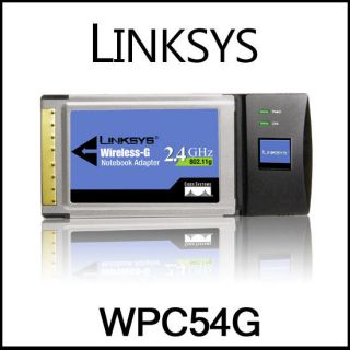 Cisco Linksys WPC54G Wi Fi Wireless 802 11g 54Mbps PCMCIA PC Card