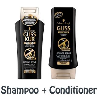  Gliss Kur Ultimate Repair Shampoo Conditioner with Liquid Keratin