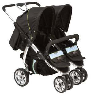 Valco Baby Latitude Lightweight Twin Stroller Silk Blk