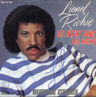 Lionel Richie Autograph in Person Signed Vinyl Cover