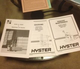Hyster W45XT S N B215 Literature Packet Includes 3 Books Walkie Pallet