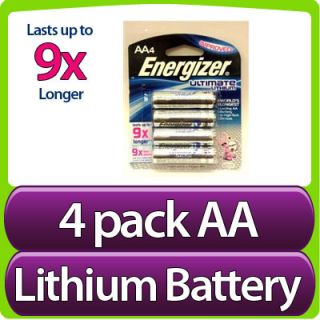 New Energizer AA Lithium Batteries 4 Pack 9x Longer Lasting