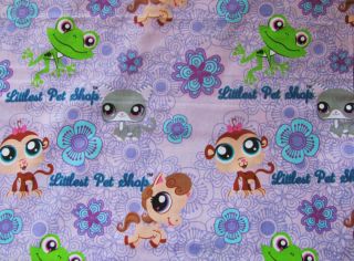 LITTLEST PET SHOP PONY FROG MONKEY CAT on 100% COTTON FABRIC Sold By