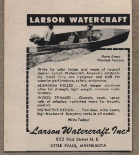 Larson Watercraft Boats Aluminum Hull Wood Trim Little Falls MN