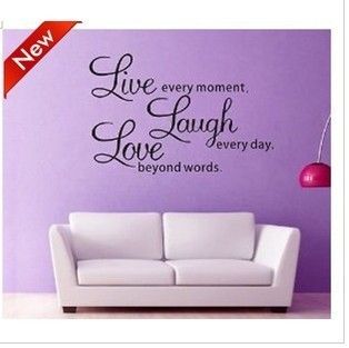 Home Decor Decal Wall Sticker Wall Quote Decals Live Laugh Love