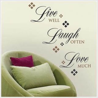 Live Laugh Love Wall Sticker Quote Vinyl Decals Words