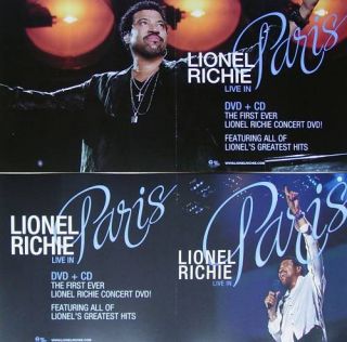 Lionel Richie Live in Paris RARE New 2Side Promo Poster
