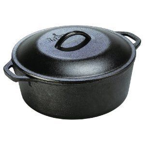 Lodge Logic Dutch Oven with Loop Handles, Cast Iron Cookware, Kitchen