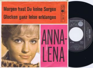 ANNA LENA LOFGREN Morgen Hast Du Keine Sorgen Swedish Pop German 45PS