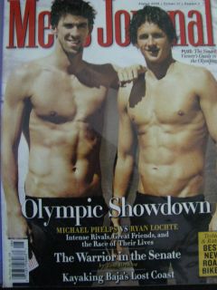 Michael Phelps Ryan Lochte Mens Journal (Olympic Showdown) August 2008