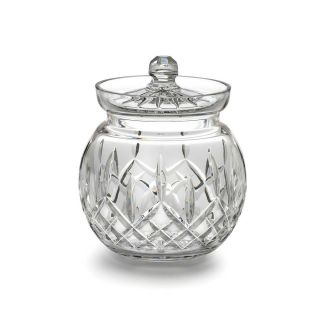 Waterford Crystal Lismore Round Biscuit Barrel New in Box MSRP $285 00