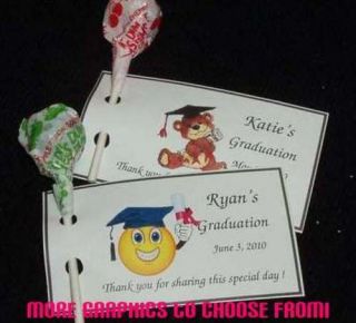 Graduation Graduate Lollipop Holders Tags Party Favors