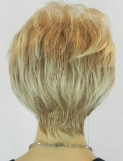 Elegant Short Blonde Mixed Kanekalon Synthetic Fibre Hair Wig Wigs Cap