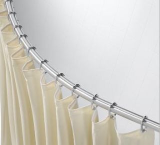 Crescent Curved Shower Curtain Rod Bar Stainless Steel