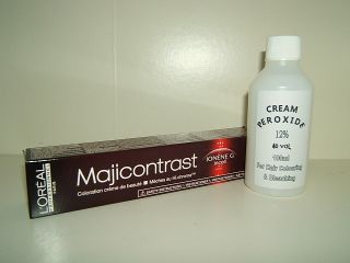 Oreal Majicontrast Cream Hair Colour Red 50ml Free 12 Peroxide 100ml