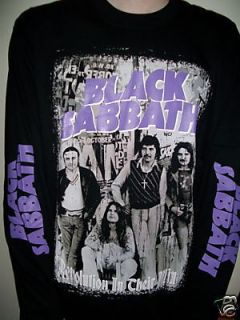 Black Sabbath 1970s Retro Long Sleeve T Shirt Sze L New