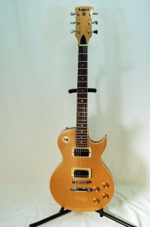 1980s Lotus Korea Les Paul Gold Top Guitar Humbuckers Pro Setup WOW