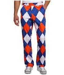 Loudmouth Golf Pants Orange Blue New