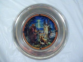 Society Stained Glass Plate by Tiffany Signed Louis C Tiffany