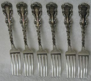 Louis XV Whiting Sterling Fork 6 7 8 Set of 6