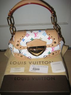 Authentic Louis Vuitton Handbag Marilyn Multicolor White