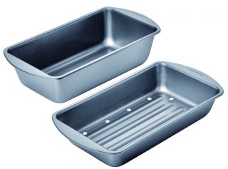 Chicago Metallic Low Fat Meatloaf Pan 2 in 1 New