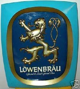 Lowenbrau Beer Sign Vintage Miller Brewing Co