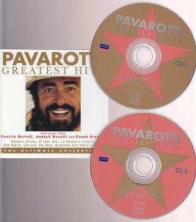 Luciano Pavarotti Greatest Hits 2 Disc CD Set 41 Songs Sinatra Bocelli