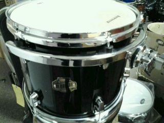 Ludwig element 12x9 black tom with chrome hardware, suspension mount