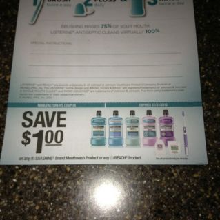 20 Listerine Coupons $1 Off Any Listerine Mouthwash or Reach Product