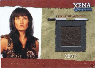 Spartacus Lucy Lawless Costume Card Lucretia Blood R1