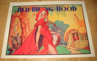 1930s Pantomime Theatre Mini Poster Red Riding Hood