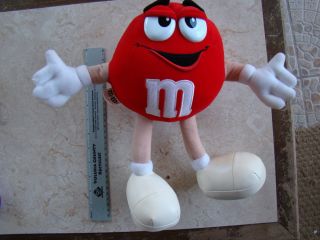 12 Red M M Plush Toy