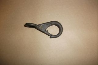 Antique Ludell Heavy Duty Spring Snap Hook Solid Brass Vintage