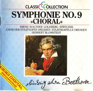 CD Ludwig Van Beethoven Choral Symphonie No 9
