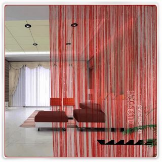 Paillette Curtain Drape Door Panel Line Curtain Red WX2901