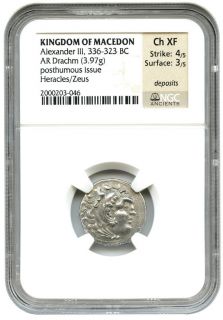  Greek Alexander III AR Drachm 336 323 BC NGC XF Kingdom of Macedon