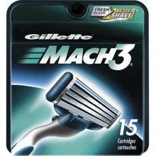 Gillette Mach3 Razor Blades Cartridges Refills 15 Pack
