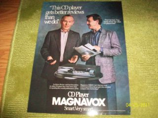 1987 Magnavox CD Player Smothers Brothers Ad RARE