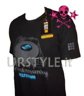 Maglietta Drunkn Munky Giradischi Vinile DJ T Shirt XL