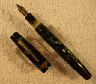 Green Cracked Ice Fountain Pen 216