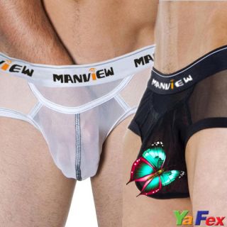 So Sexy Mens See Through Underwear Boxers Briefs Trunks 3 Size Black