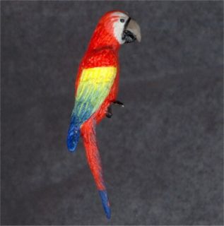 Dollhouse Miniature Green Winged Macaw Bird Miniatures